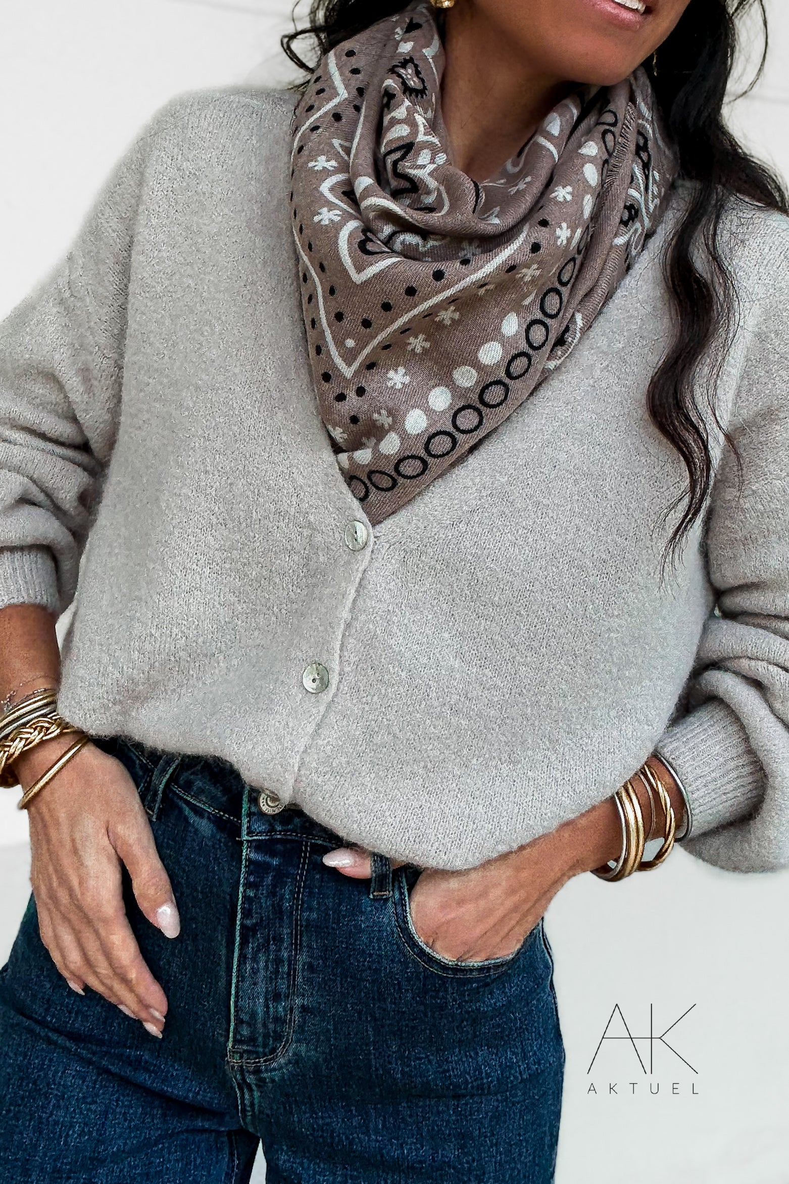 Pull gilet beige en baby alpaga
