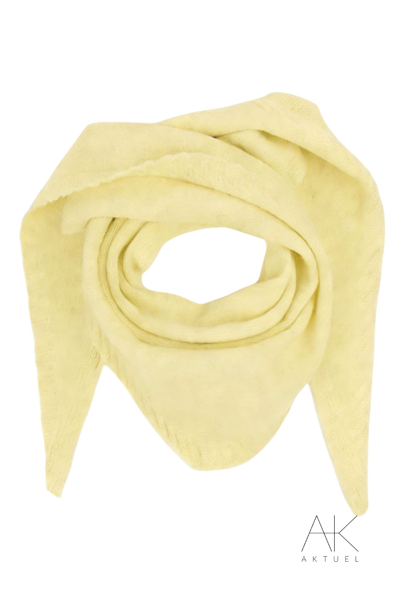 Écharpe carré jaune pastel