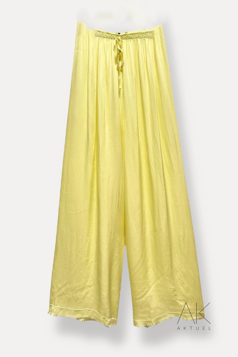 Pantalon satiné jaune