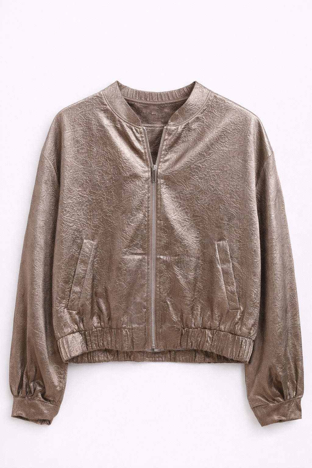 Veste zippée effet métallisé