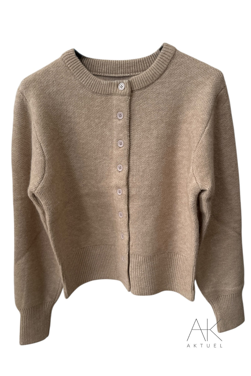 Gilet en maille taupe