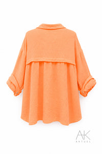 Chemise gaze de coton corail
