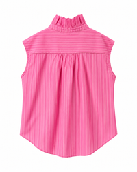 Chemise sans manche rose rayé