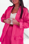 Veste blazer fluide fuschia