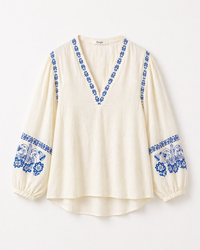 Blouse brodée bohème – grande taille