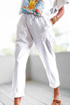 Pantalon blanc en lin