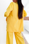 Veste blazer fluide jaune