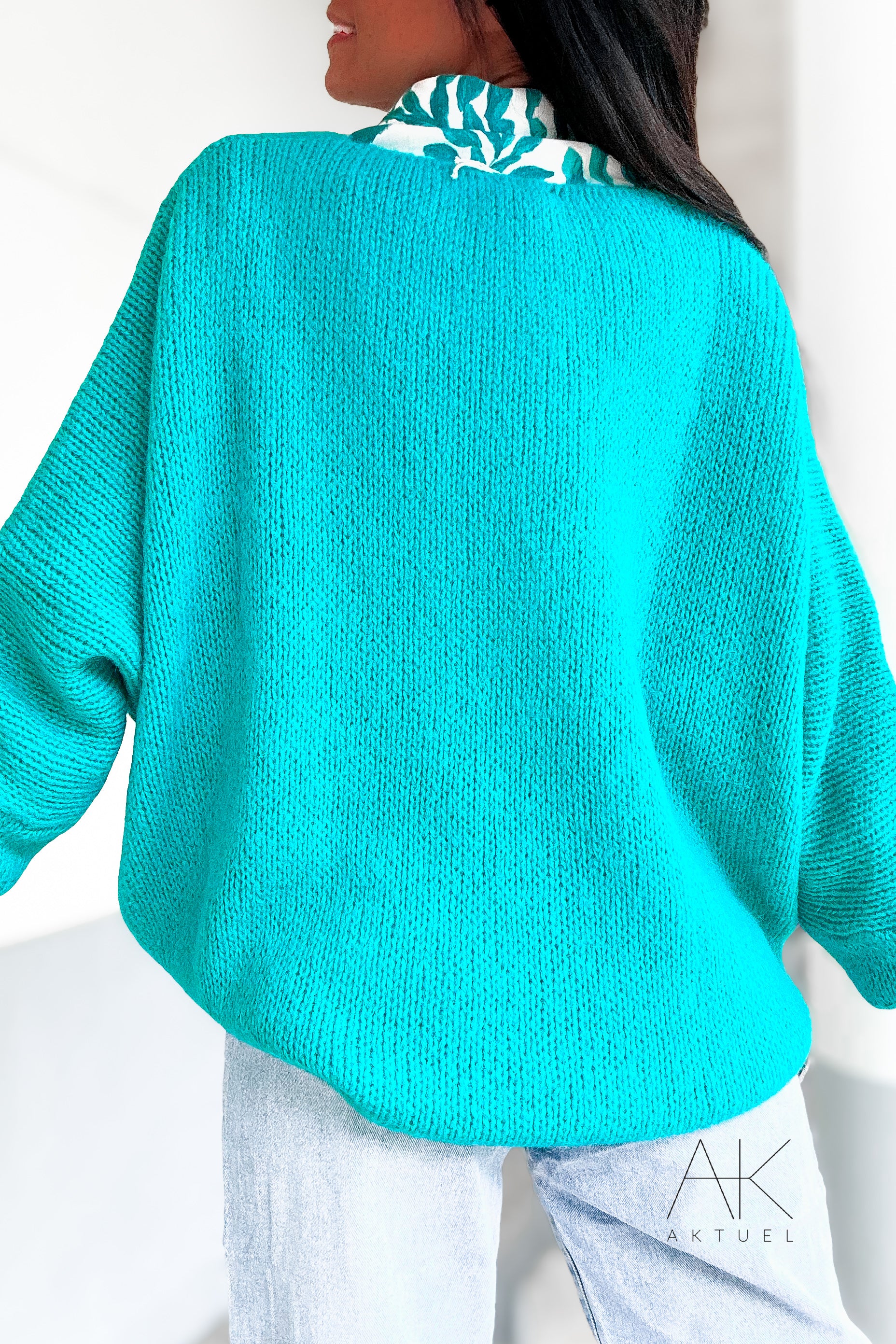 Pull Mohair turquoise