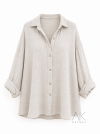 Chemise gaze de coton beige