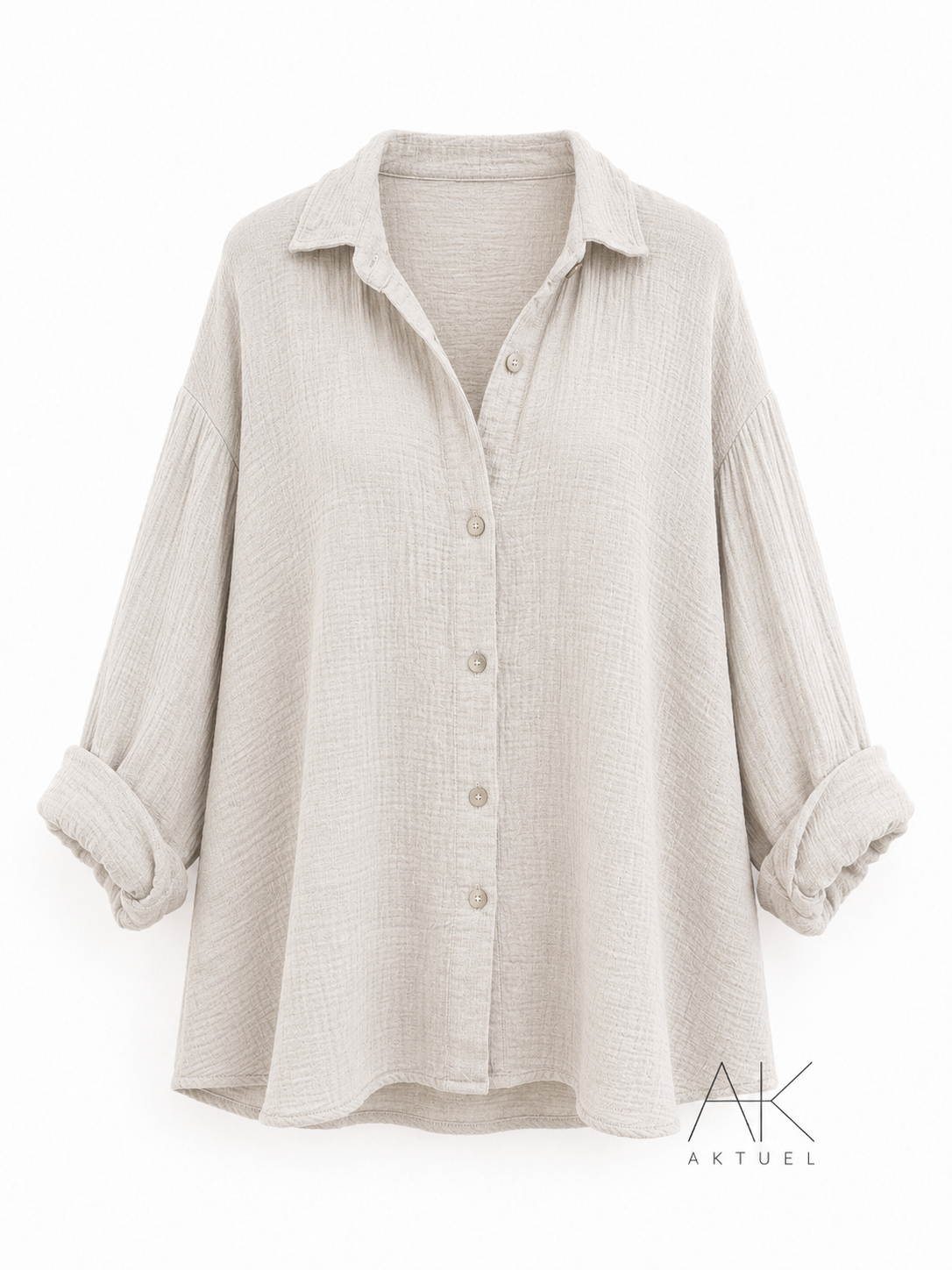 Chemise gaze de coton beige