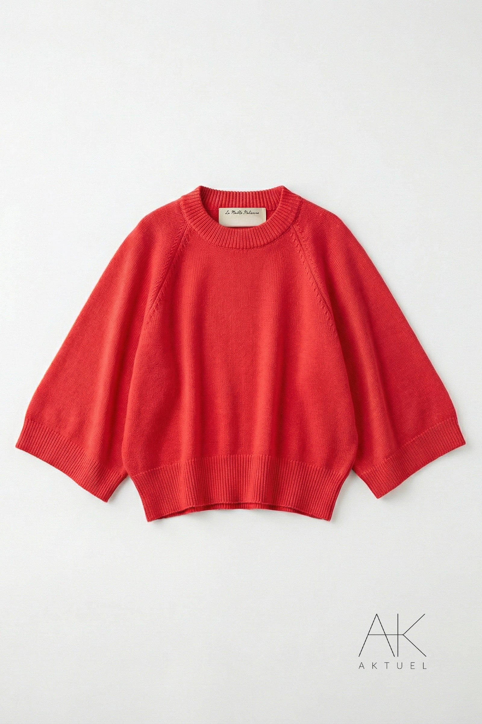 Pull manches 3/4 rouge