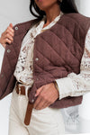 Gilet matelassé sans manches chocolat