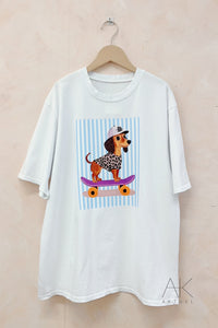 T-shirt imprimé Teckel Skate