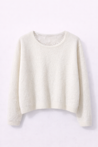 Pull blanc dos dentelle