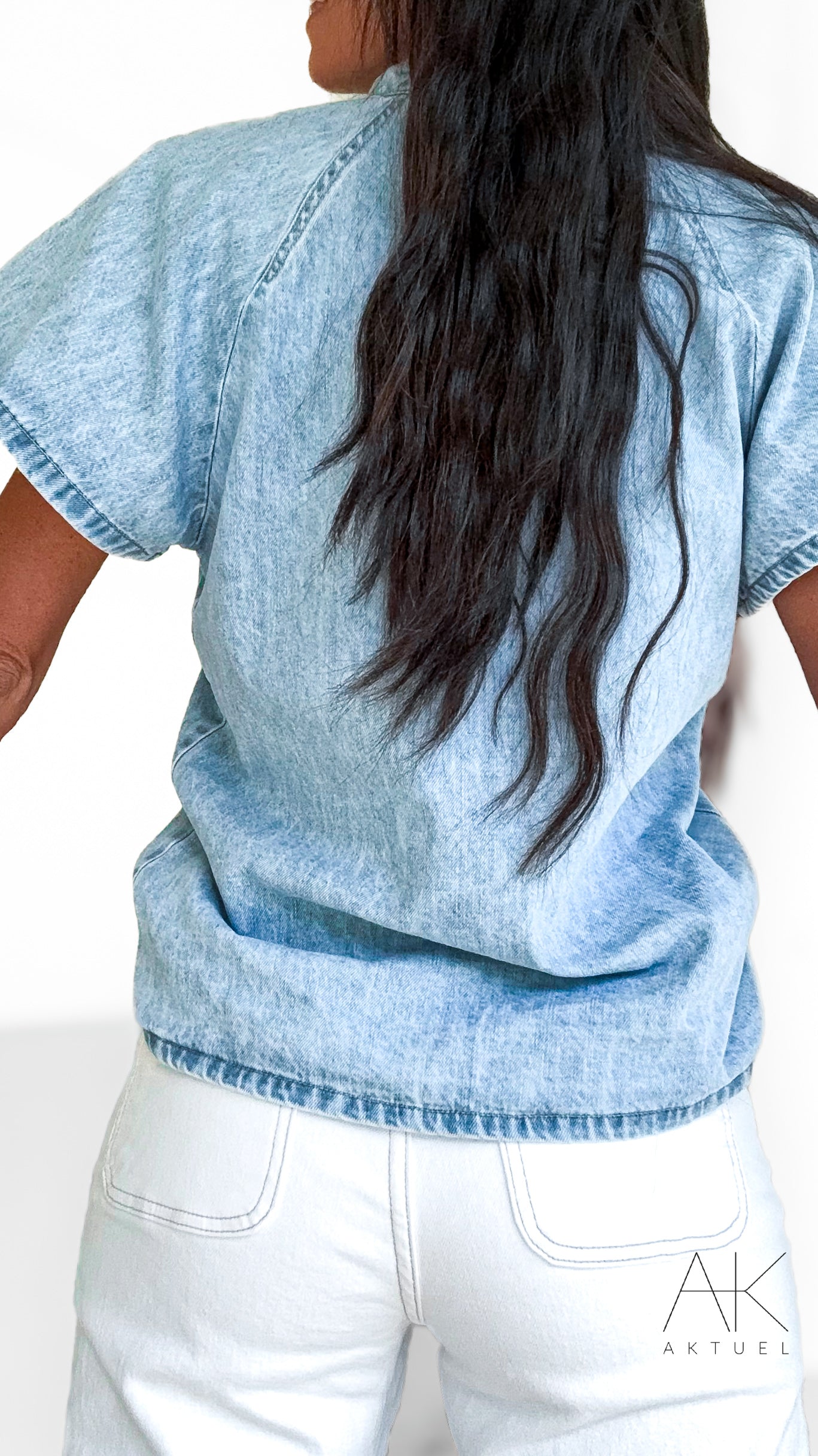 Chemise Denim Bleu Clair
