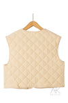 Gilet matelassé sans manches beige