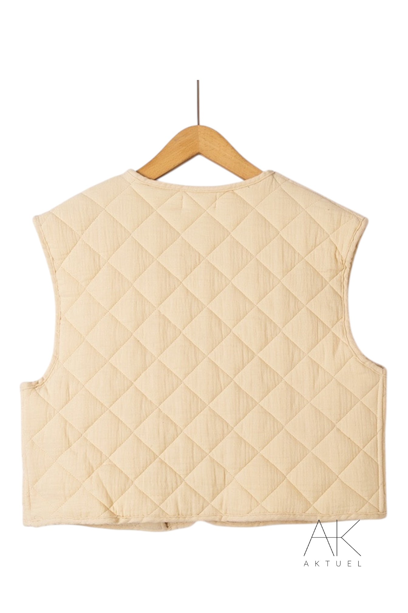 Gilet matelassé sans manches beige