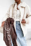 Manteau effet sherpa beige