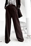 Pantalon palazzo couleur chocolat
