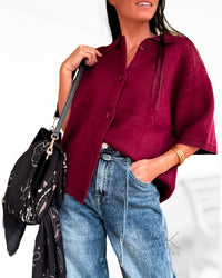 Cardigan oversize burgundy