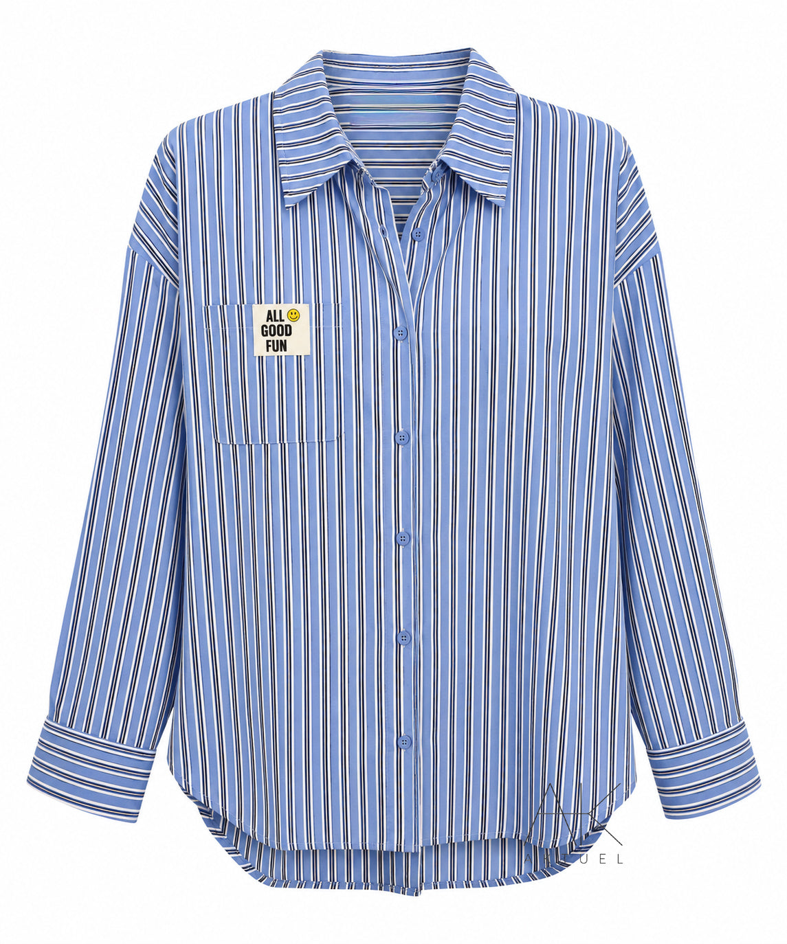 Chemise rayée bleue