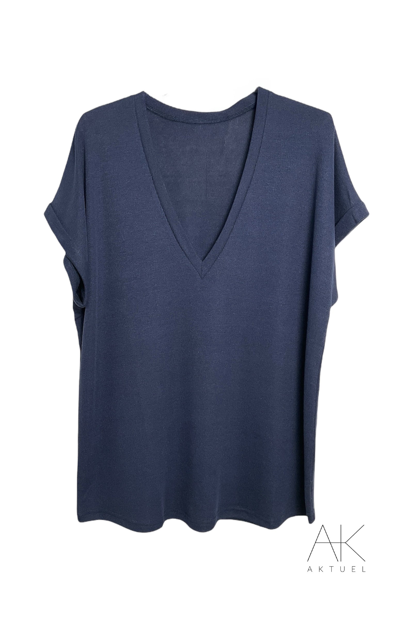 T-shirt en maille marine