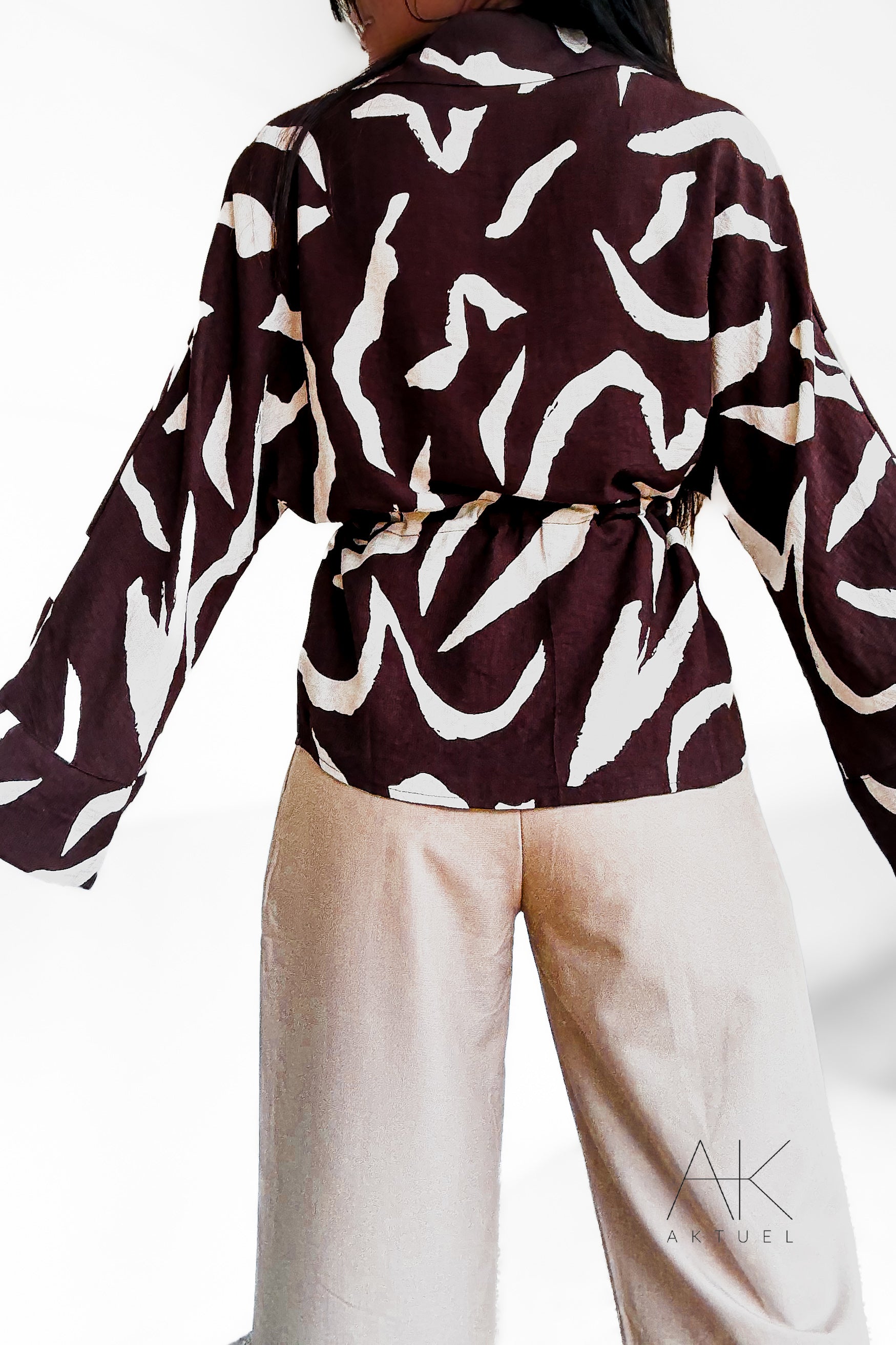 Chemise imprimée chocolat