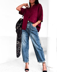 Cardigan oversize burgundy