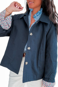 Veste gabardine marine