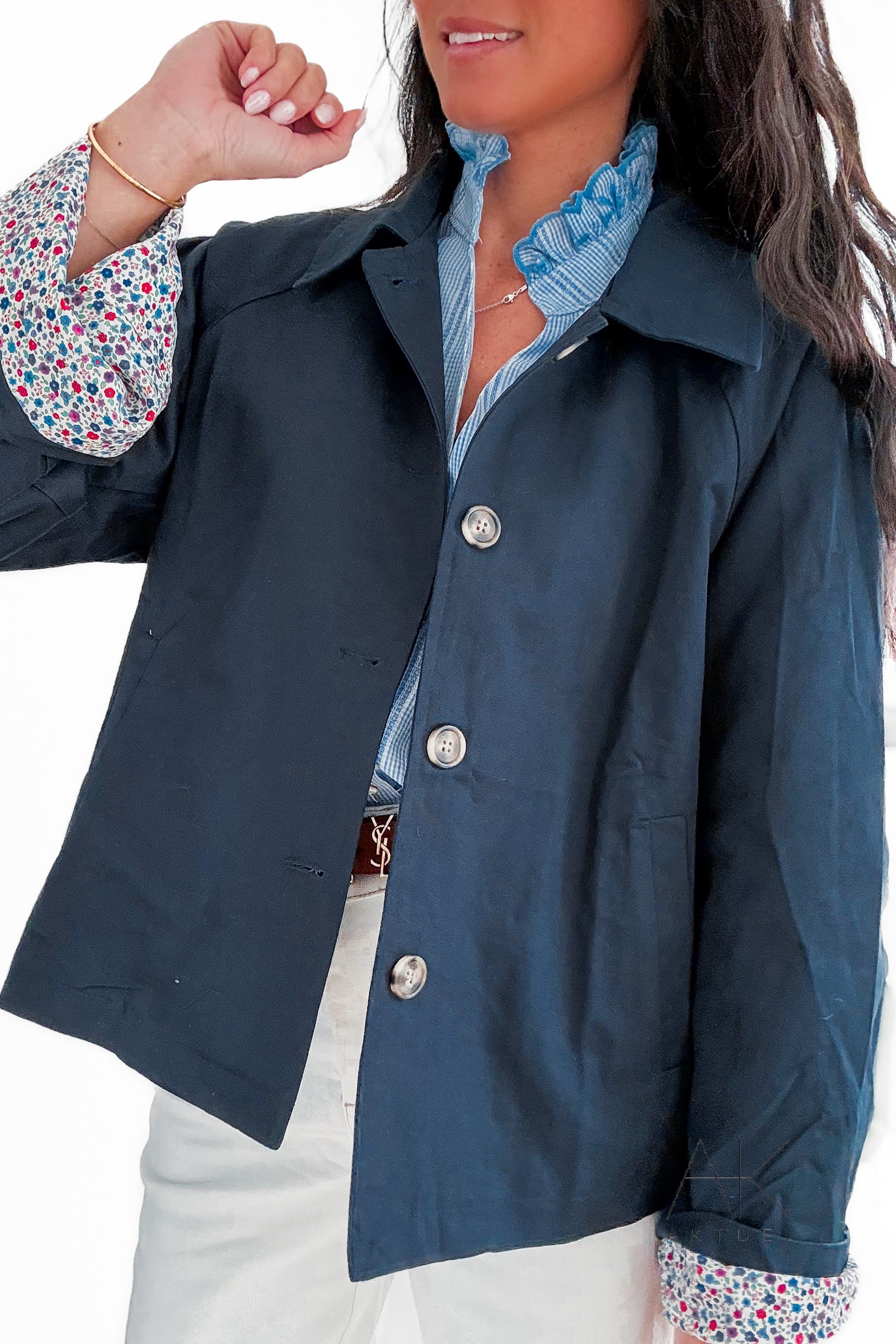 Veste gabardine marine