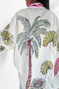 Chemise imprimée tropicale