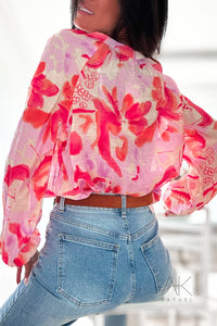 Chemise fluide imprimée aquarelle