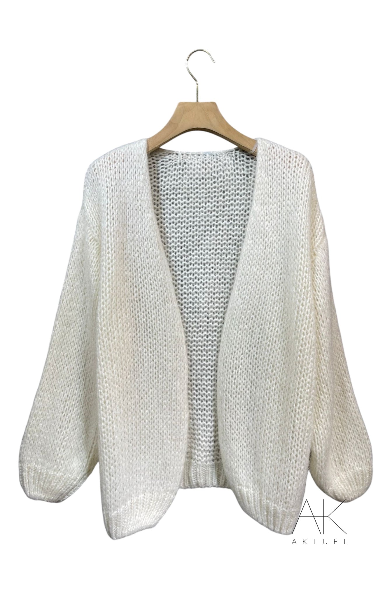 Gilet en grosse maille écru