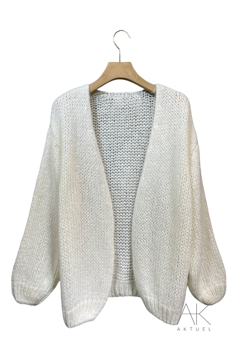 Gilet en grosse maille écru