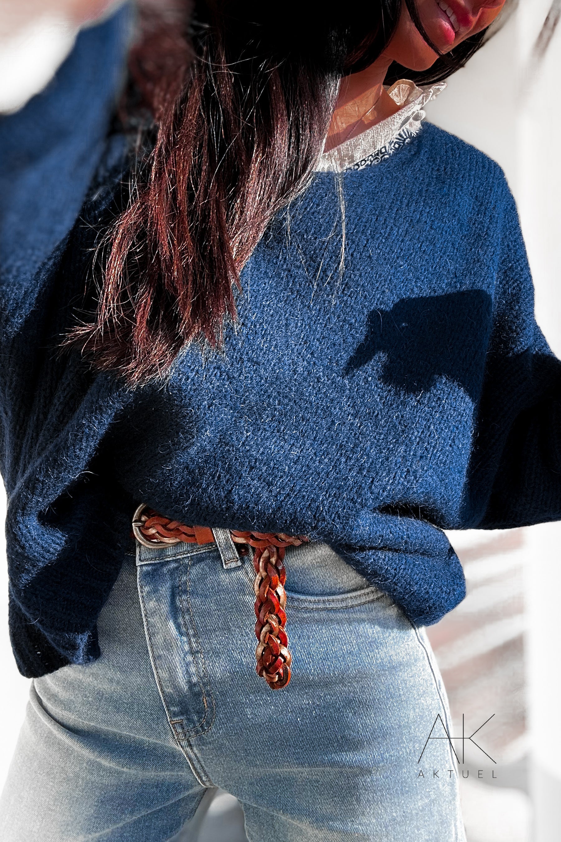 Pull Mohair Bleu Marine