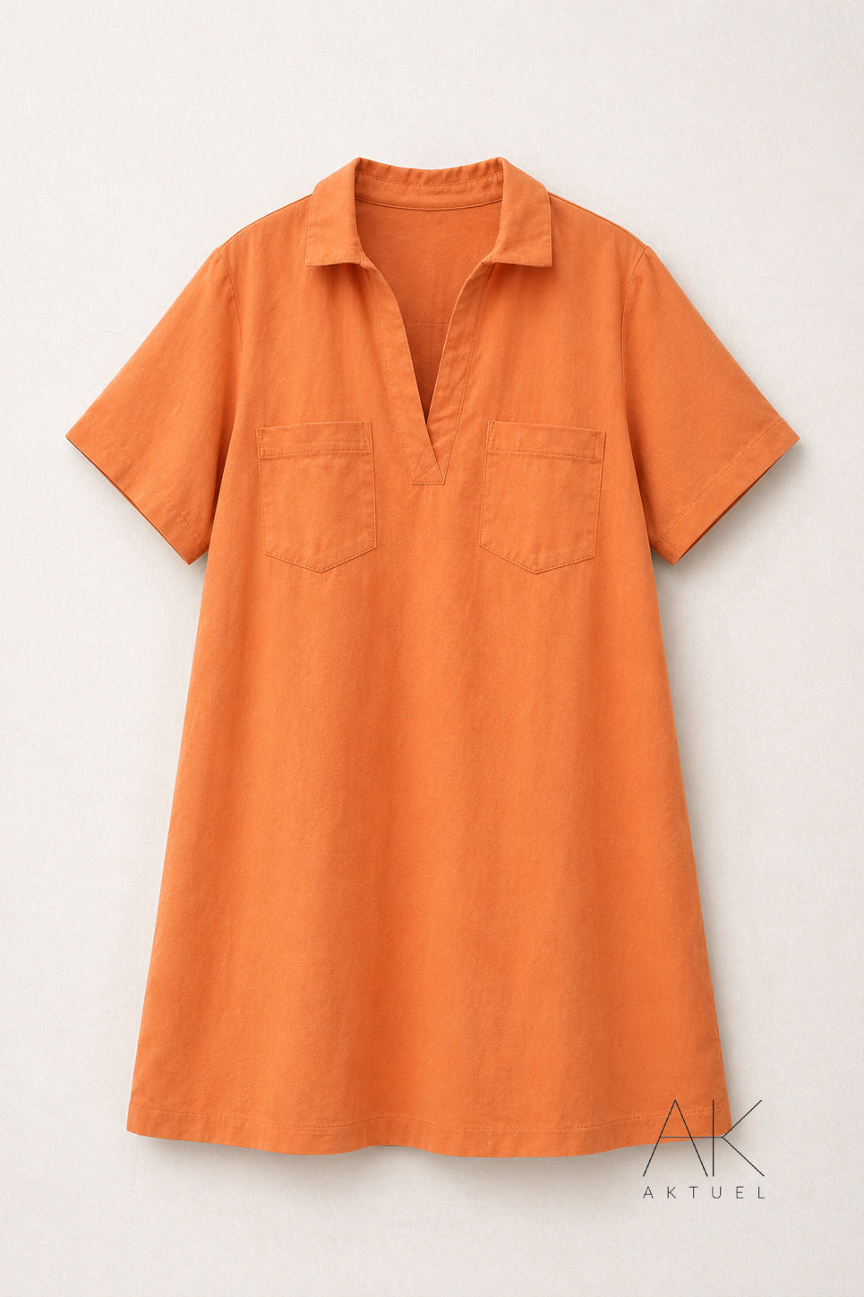 Robe denim orange (spéciale grande taille )