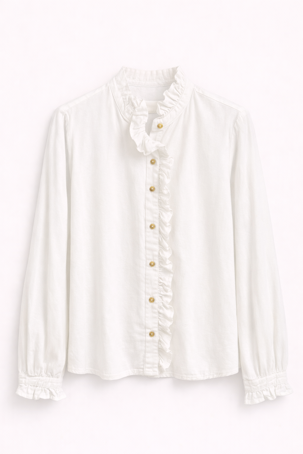 Chemise blanc à volants