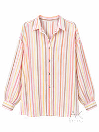 Chemise rayée pastel