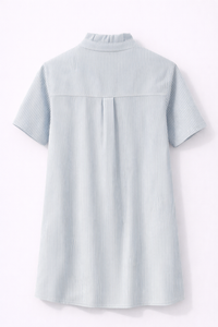 Robe denim rayée bleu ciel