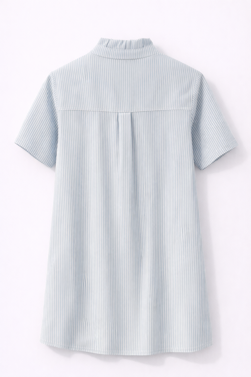 Robe denim rayée bleu ciel