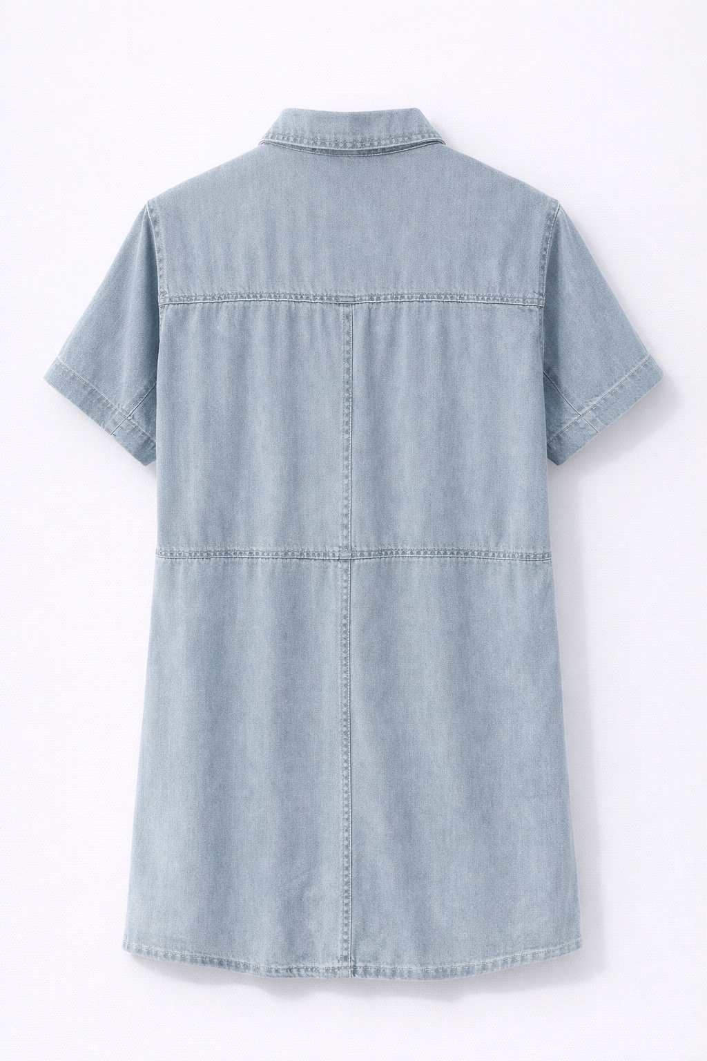 Robe chemise denim bleu clair