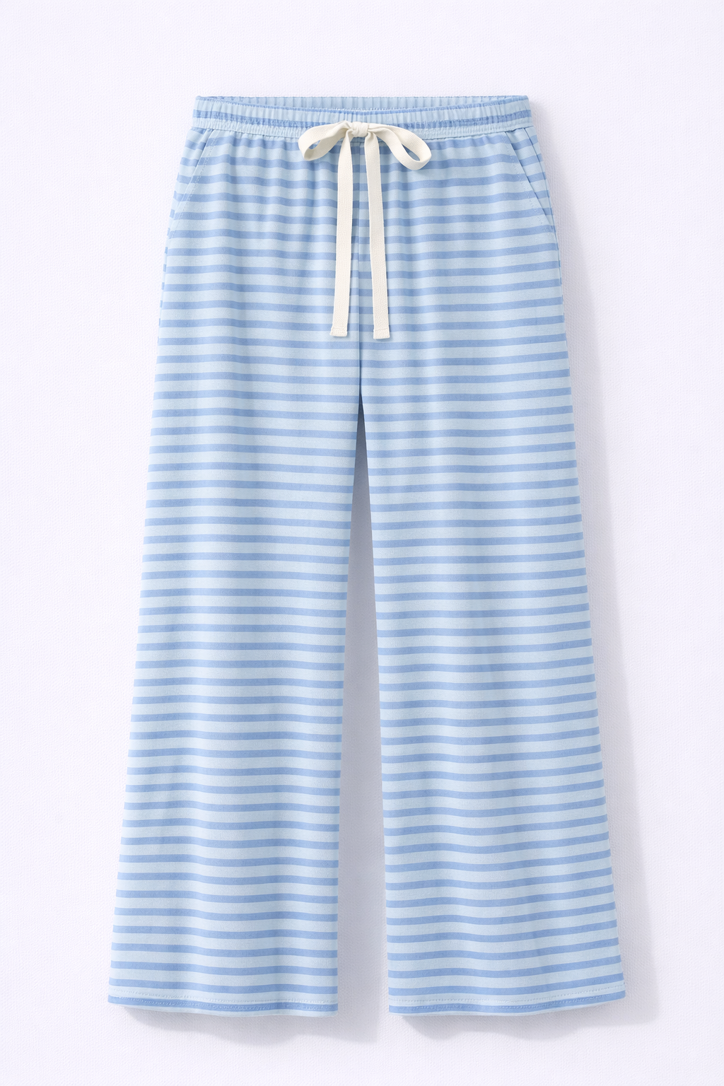 Pantalon jogging rayé bleu ciel