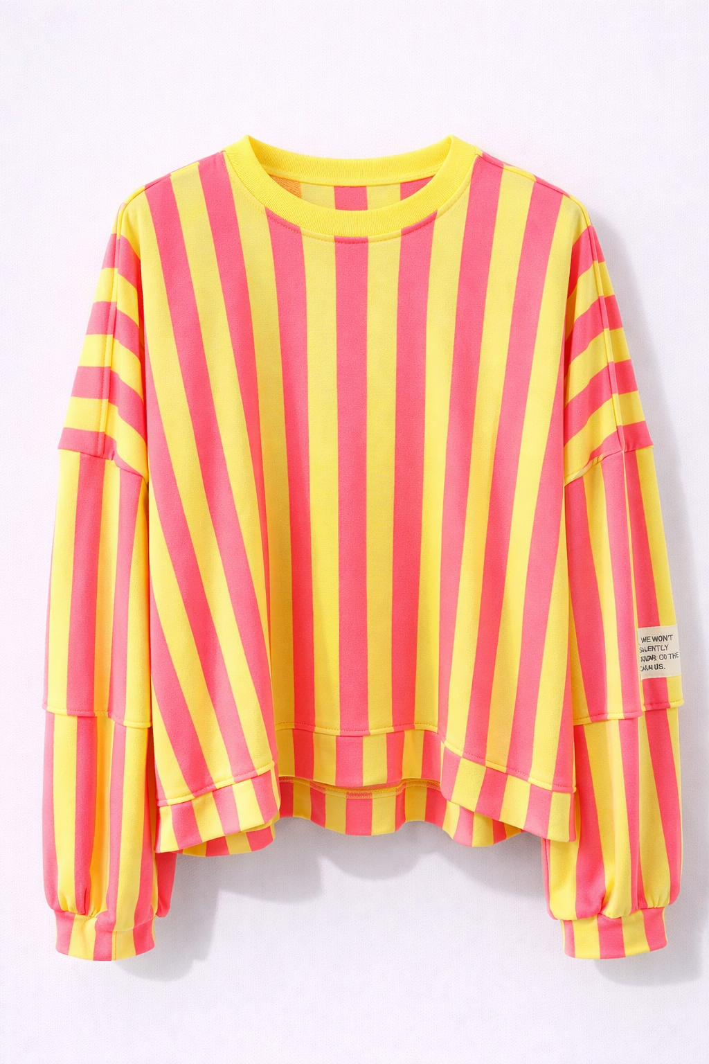 Sweat oversize rayé jaune