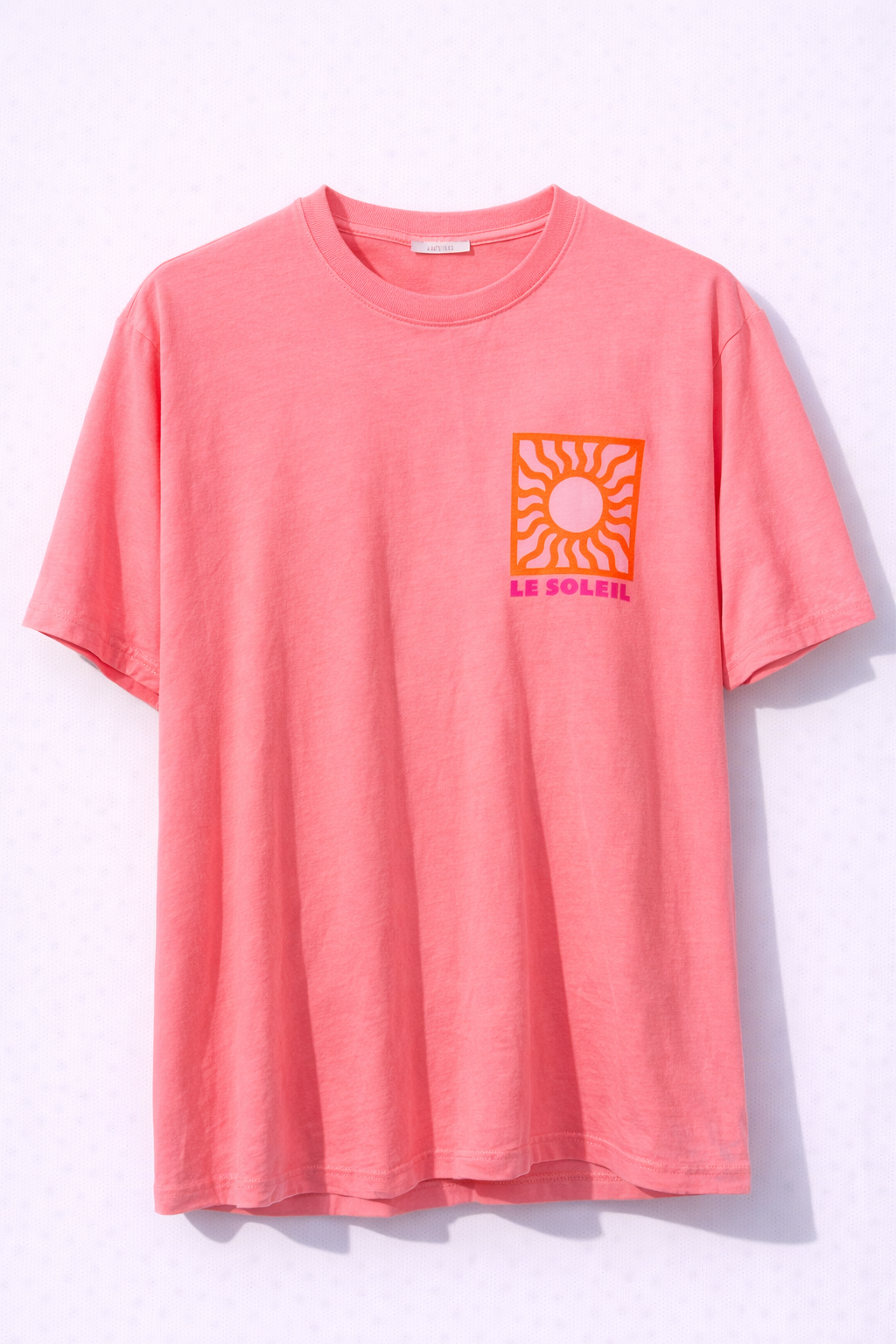 T-shirt rose “Le Soleil” imprimé