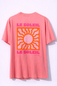 T-shirt rose “Le Soleil” imprimé
