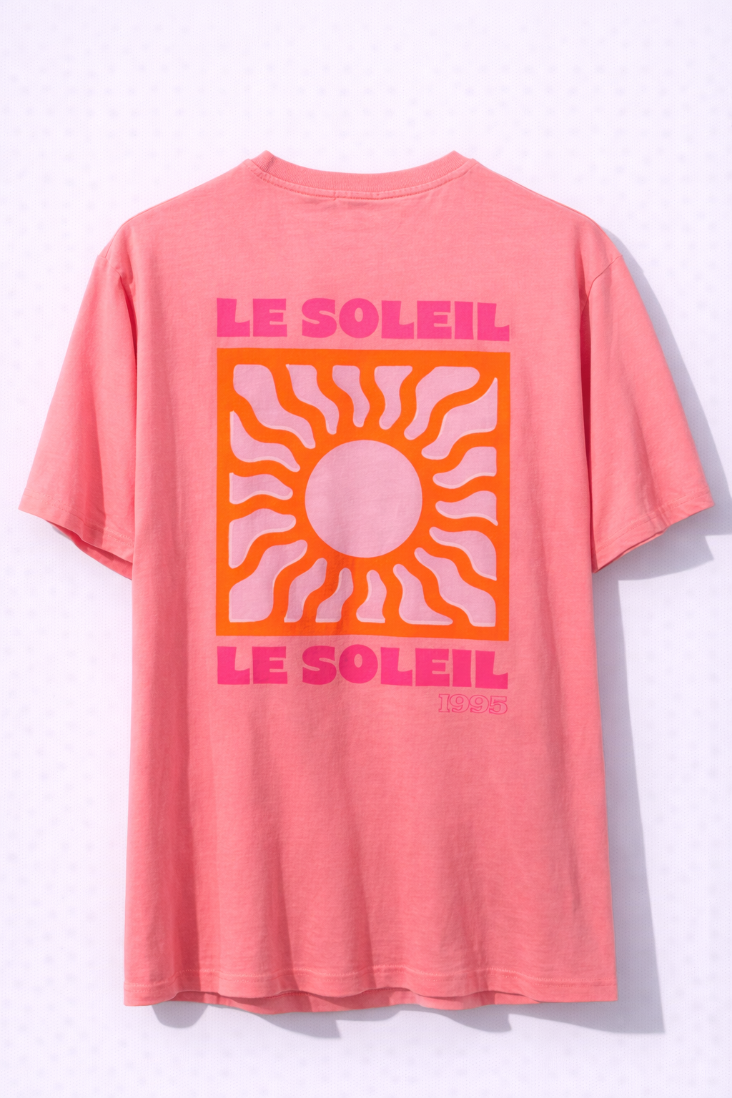 T-shirt rose “Le Soleil” imprimé