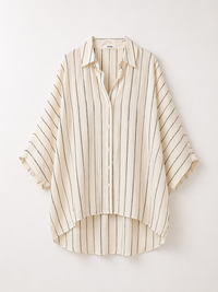Blouse oversize rayée – grande taille