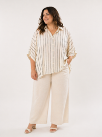 Blouse oversize rayée – grande taille