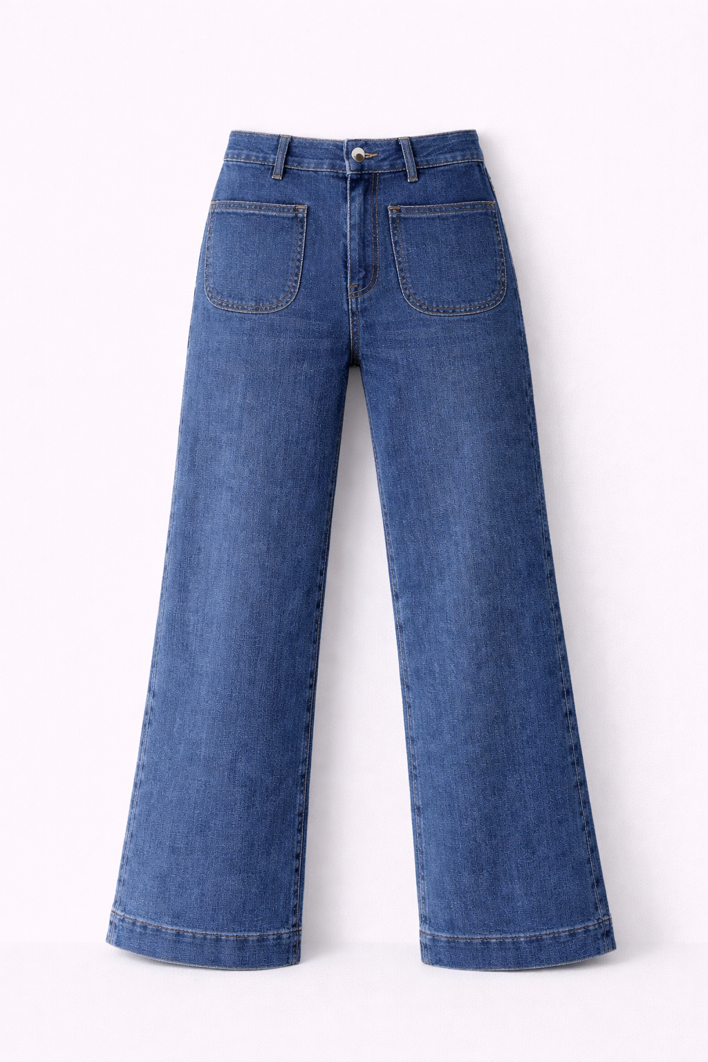 Jean flare à poches plaquées flare bleu - Oraije