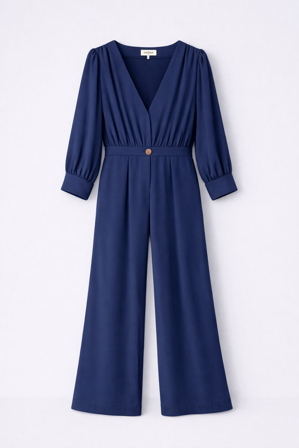Combinaison pantalon fluide bleu marine
